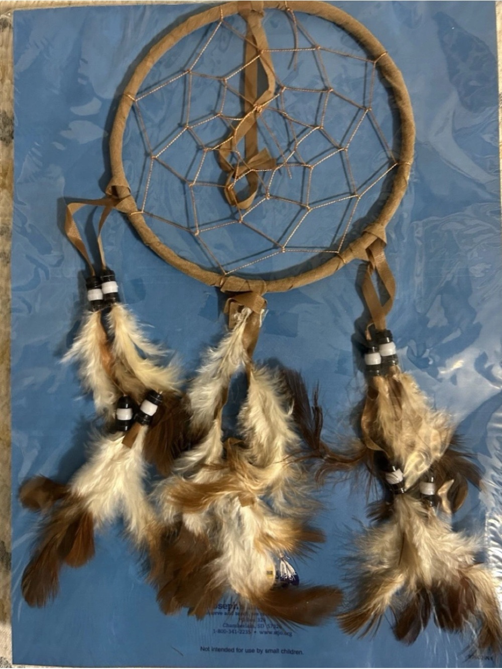 AUTHENTIC New Native American Dreamcatcher Lakota Sioux Handmade Feathers Beads